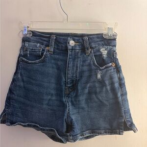 American Eagle Outfitters Dark Wash Curvy Mom Short